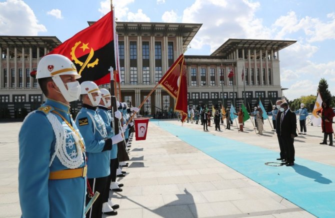 Cumhurbaşkanı Erdoğan, Angola Cumhurbaşkanı Laurenço’yu resmi törenle karşıladı