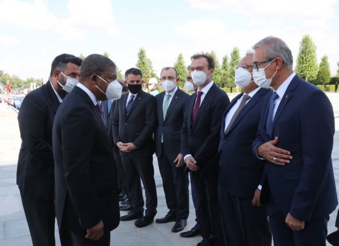 Cumhurbaşkanı Erdoğan, Angola Cumhurbaşkanı Laurenço’yu resmi törenle karşıladı
