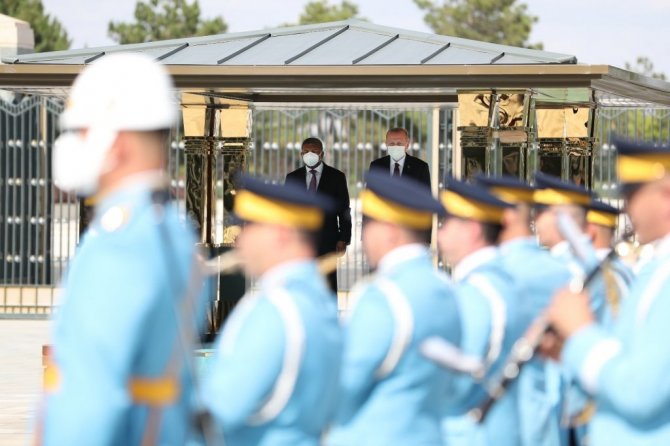 Cumhurbaşkanı Erdoğan, Angola Cumhurbaşkanı Laurenço’yu resmi törenle karşıladı