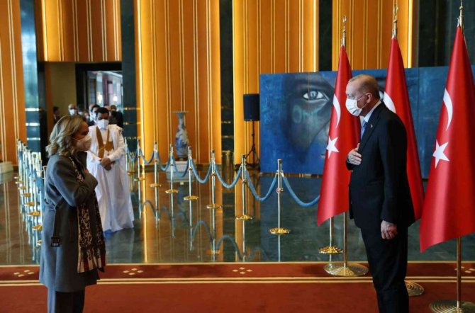 Cumhurbaşkanı Erdoğan bayram tebriklerini kabul etti