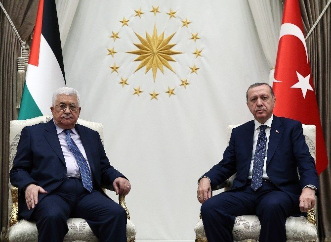 Cumhurbaşkanı Erdoğan, Filistin Devlet Başkanı Abbas İle Görüştü