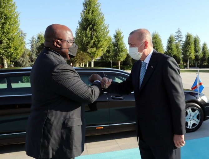 Cumhurbaşkanı Erdoğan, Kongo Cumhurbaşkanı Tshilombo’yu resmi törenle karşıladı