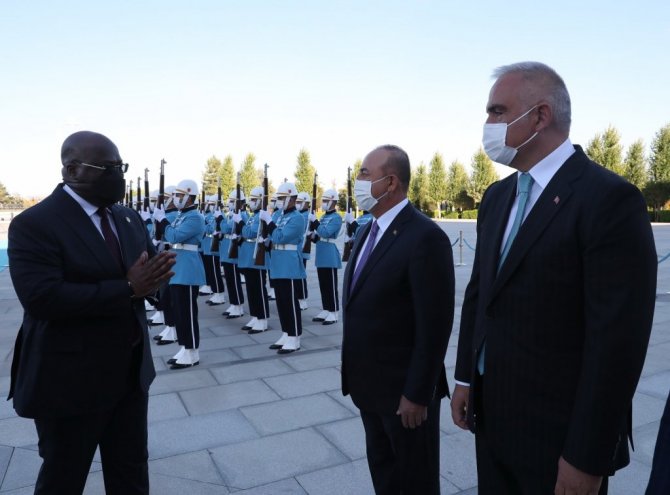 Cumhurbaşkanı Erdoğan, Kongo Cumhurbaşkanı Tshilombo’yu resmi törenle karşıladı