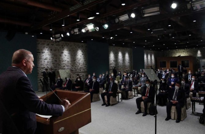 Cumhurbaşkanı Erdoğan Uluslararası Demokratlar Birliği heyetini kabul etti