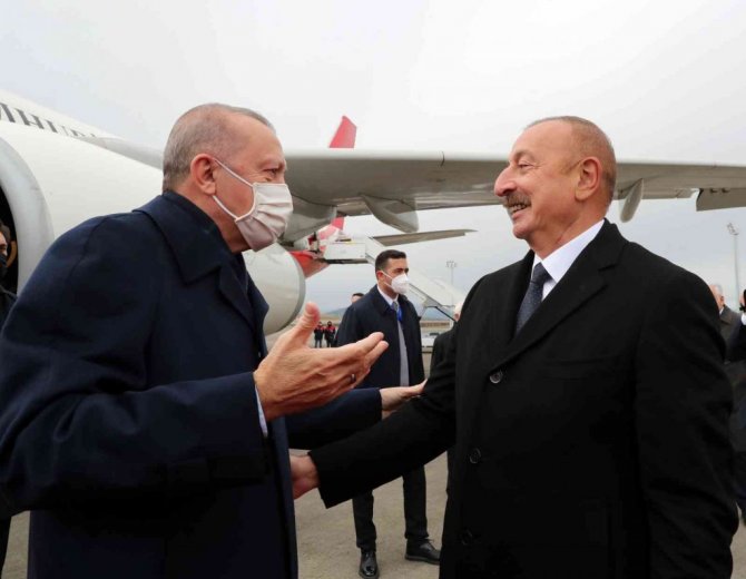Cumhurbaşkanı Erdoğan ve Aliyev, Füzuli Uluslararası Havalimanı’nın açılışını yaptı
