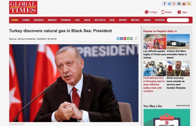 Cumhurbaşkanı Erdoğan’ın doğal gaz açıklaması Rus ve Çin medyasında