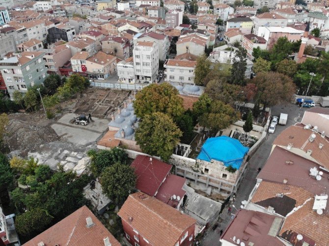 (Tekrar) Restorasyonu devam eden Muradı Münzevi Külliyesi havadan