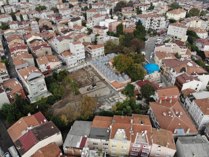 (Tekrar) Restorasyonu devam eden Muradı Münzevi Külliyesi havadan